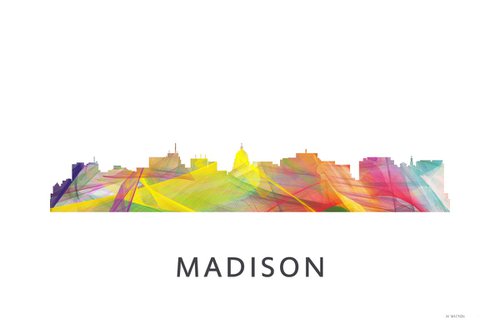 Madison Wisconson Skyline WB1 by Marlene Watson