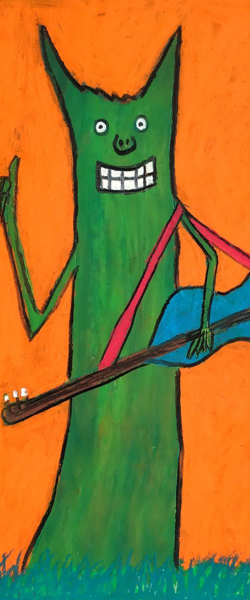 Wood-goblin with guitar by Ann Zhuleva