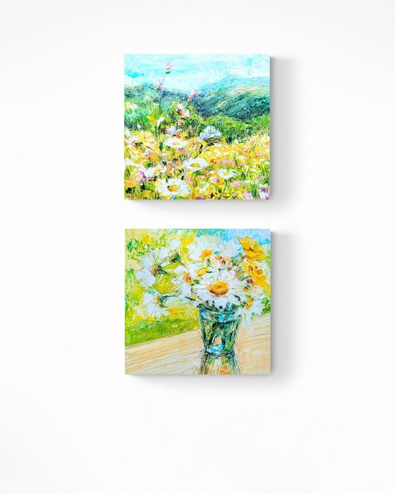 "flowers and mountains"