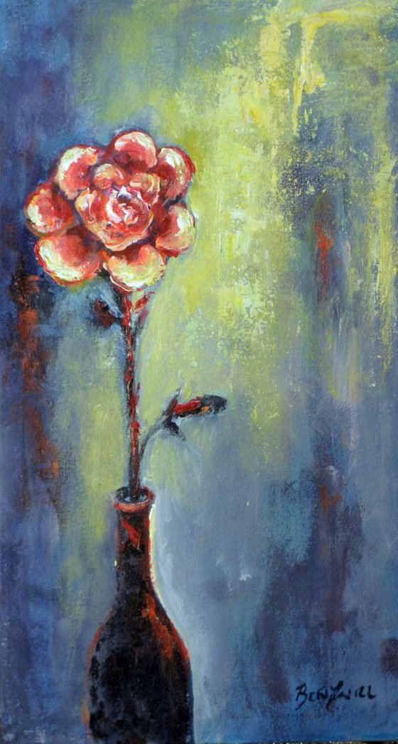 Rose in Vase 22x12