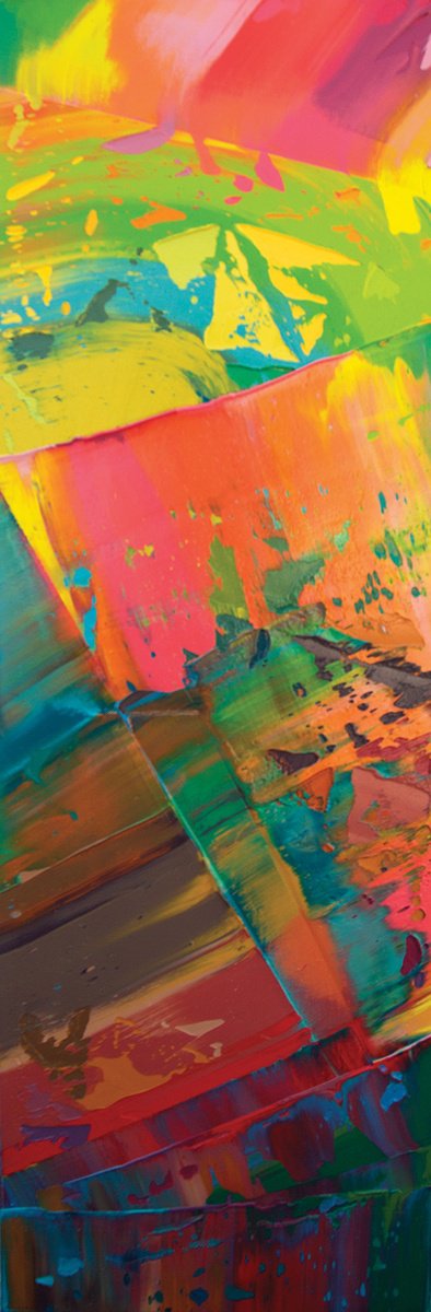 Organic Abstract Oil Painting By Athaang Art, 12 X 36, S-10, Original Artwork