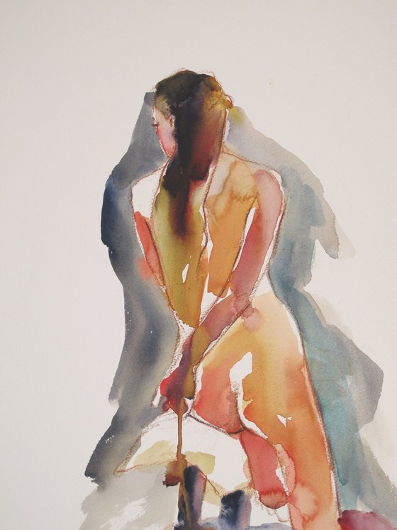 Seated female nude