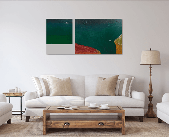 "The sea" diptych