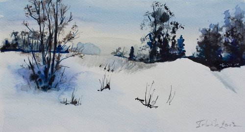 "Winter Study №1" 6,8"x5,9" by Irina Bibik-Chkolian