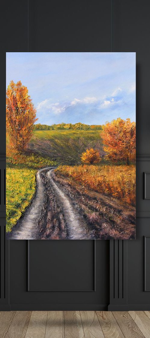 "Rural road in late autumn" by Ivan Grozdanovski