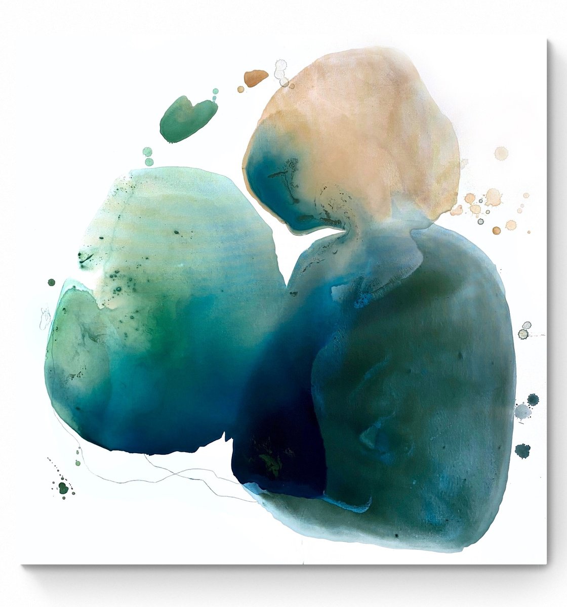 Abstract Painting By Cristina Dalla Valentina, 35 X 35, Inner Conversations 2, Original Artwork