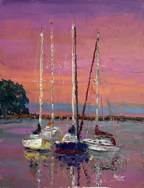 Evening boats