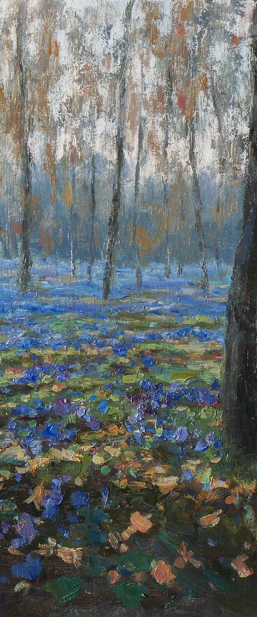 Primroses Of The April Forest by Nikolay Dmitriev