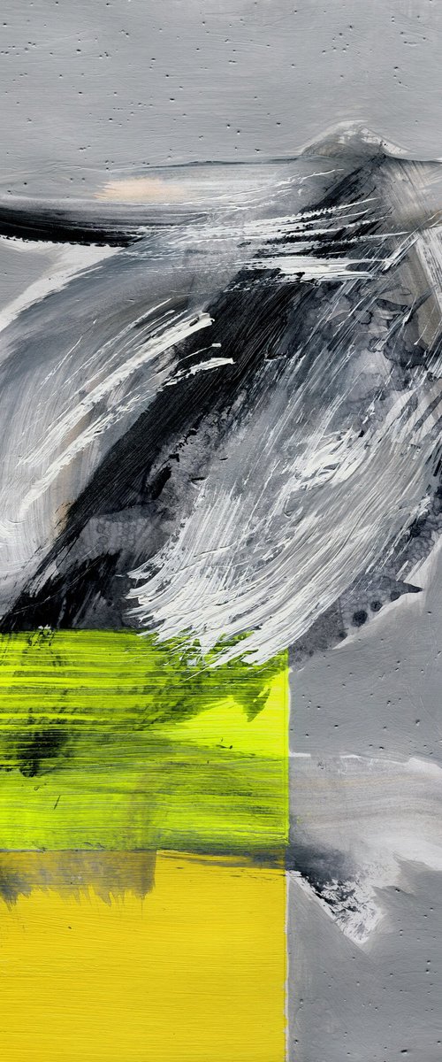 Bright Abstraction on Gray 1 by Evgen Semenyuk