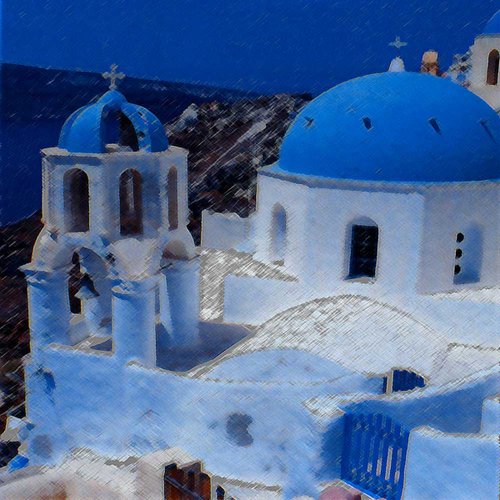 Santorini by Kenneth Hay