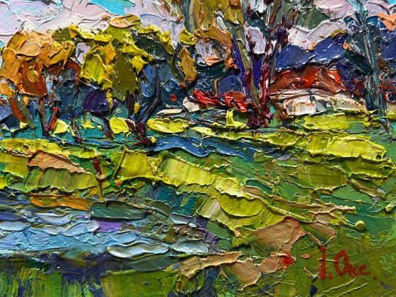 Near the village lake