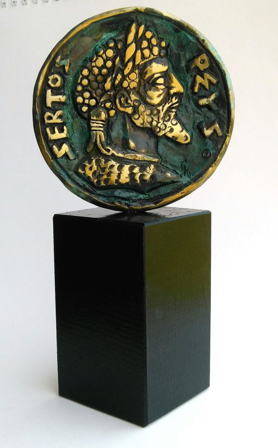 Wall Plaque Coin Bronze Sculpture Rustic Decor