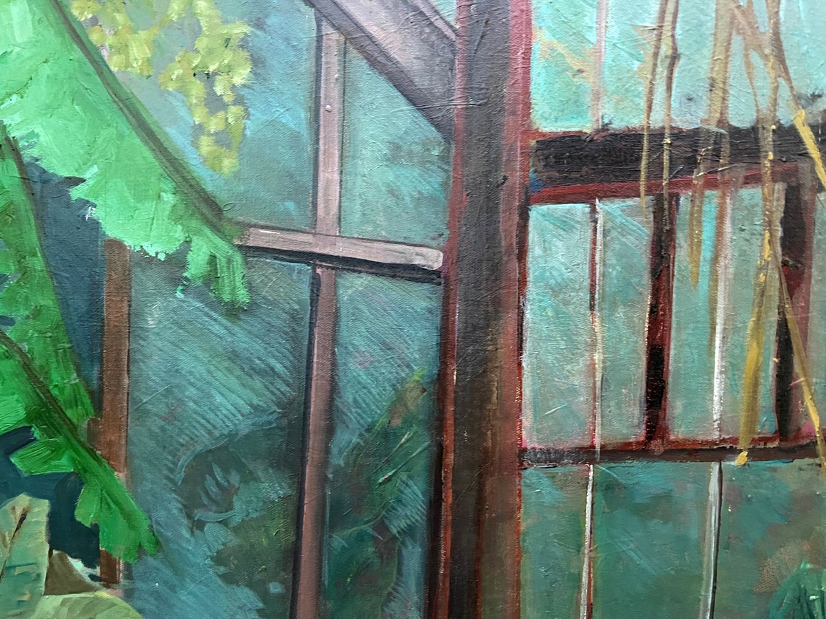 Impressionistic Botanical Oil Painting By Ulli Schmitt, 31 X 24", Botanic, Original Artwork