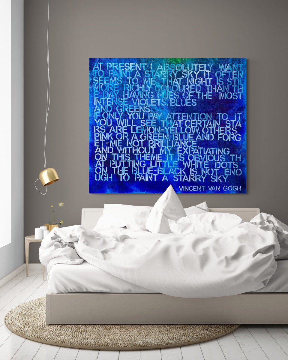 Abstract No. 1522 in blue XXL by Anita Kaufmann