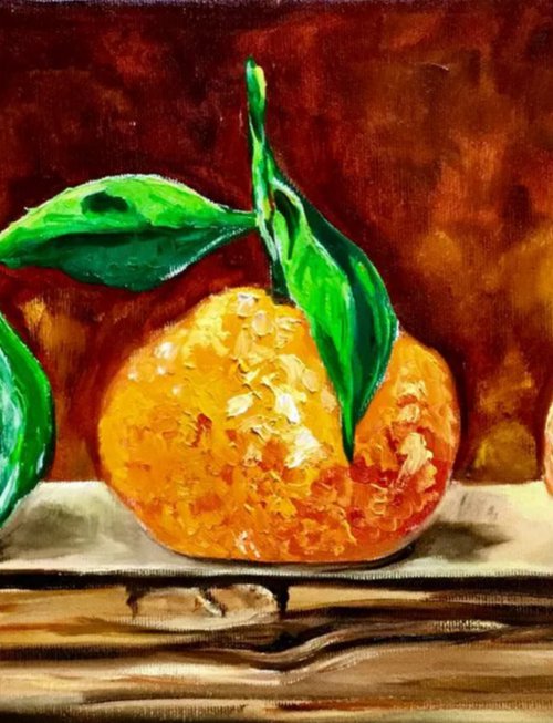 Still life with Oranges #4 by Olga Koval