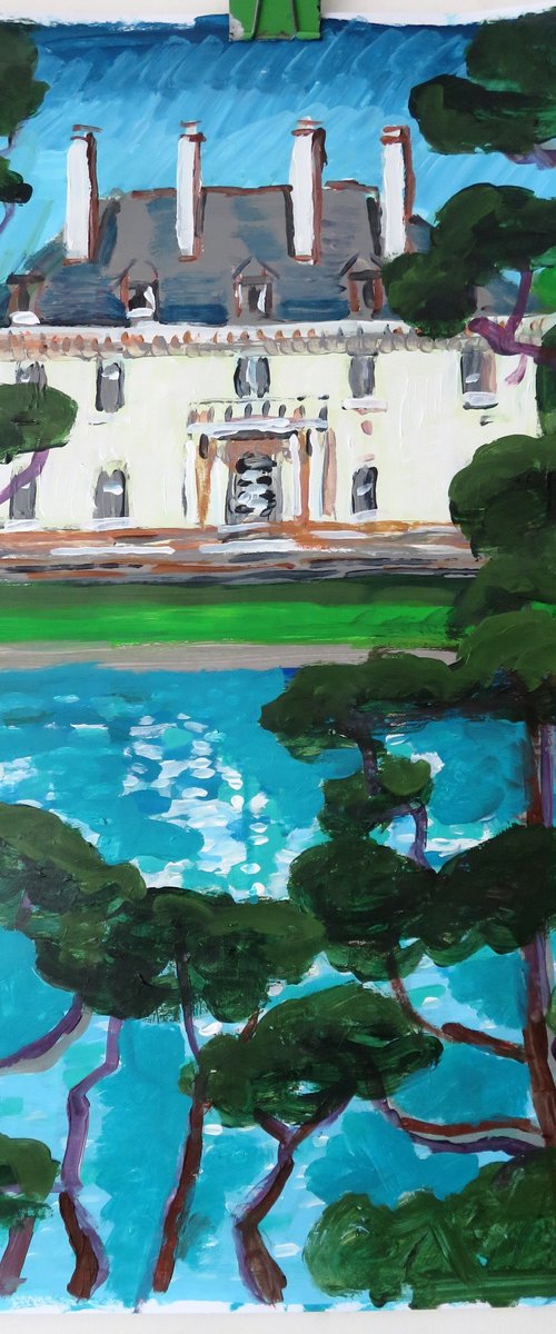 Chateau view through the trees by Stephen Abela