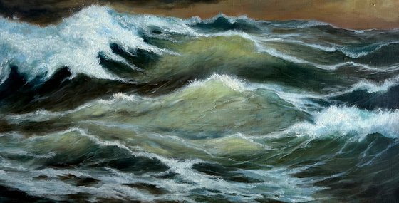 Ocean waves sea painting