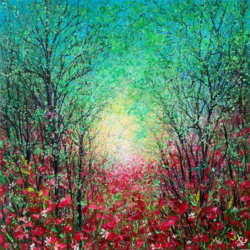 Red Poppy Woodland by Jan Rogers