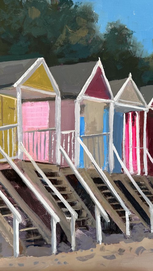 Beach Huts at Wells by Toni Swiffen