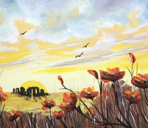 Stone Henge at Sunrise by Marja Brown