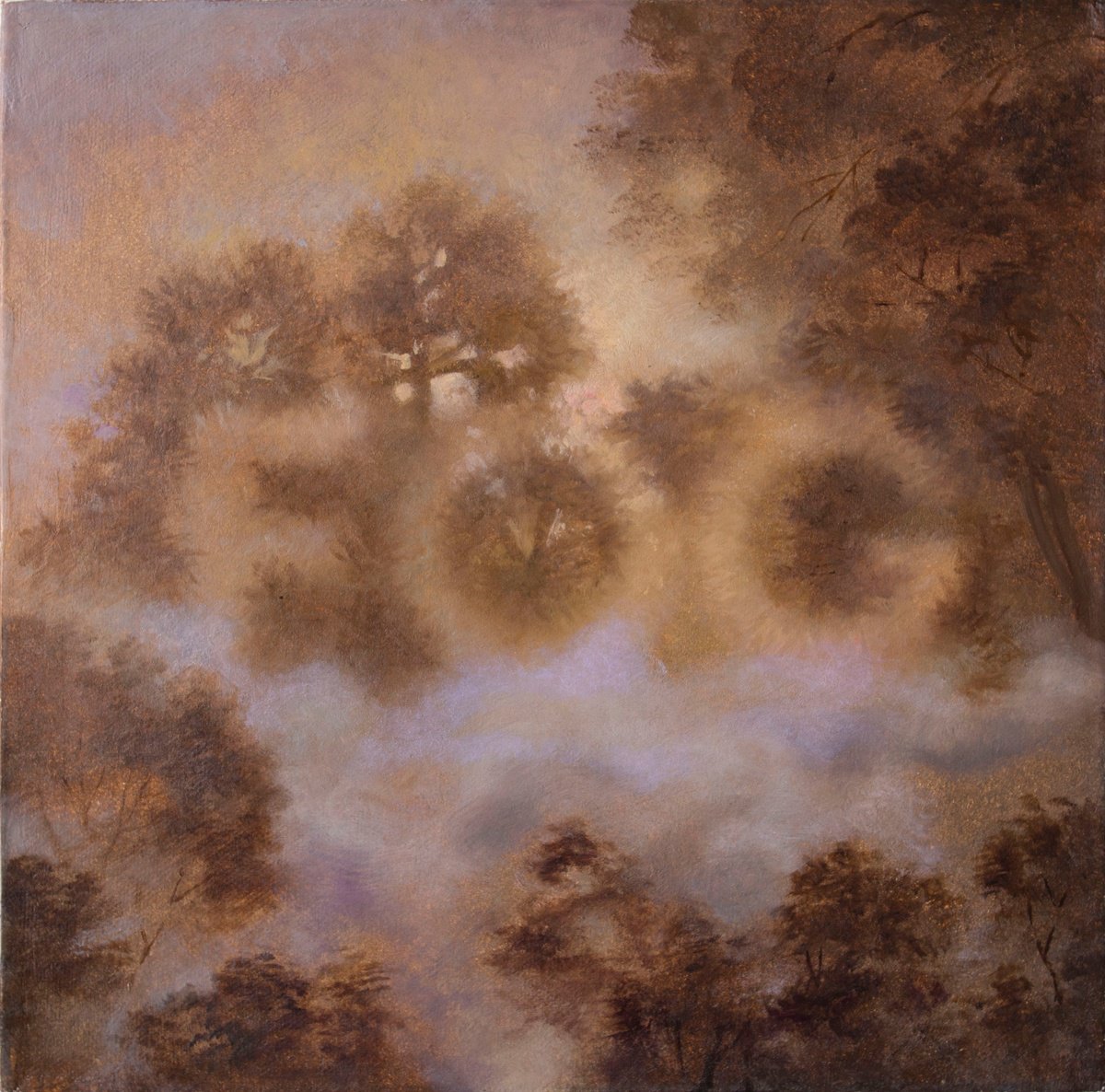 Impressionistic Landscape Oil Painting By Yaroslav Kurbanov, 16 X 16", Future, Original Artwork