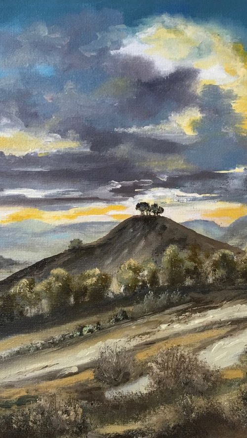 Sunset over Comer Hill by Marja Brown