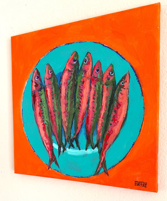 Sardines on Aqua
