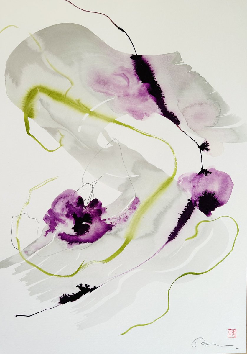 Flower Spirit 2 By Ryoko Minamitani, 12 X 17, Artwork For Sale On Artfinder