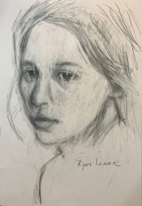 Portrait Of A Woman Study by Ryan  Louder