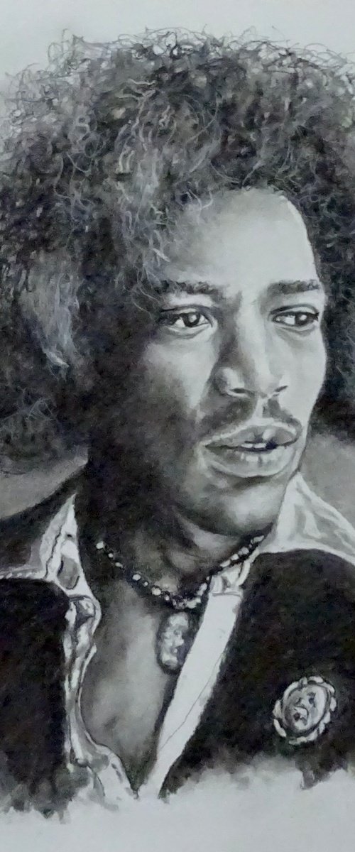 Jimi Hendrix by Mel Davies Original Art