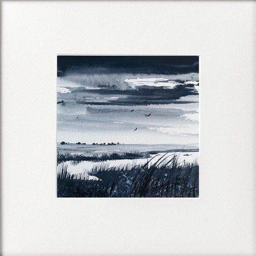 Monochrome Calm After the Storm, Marshes by Teresa Tanner