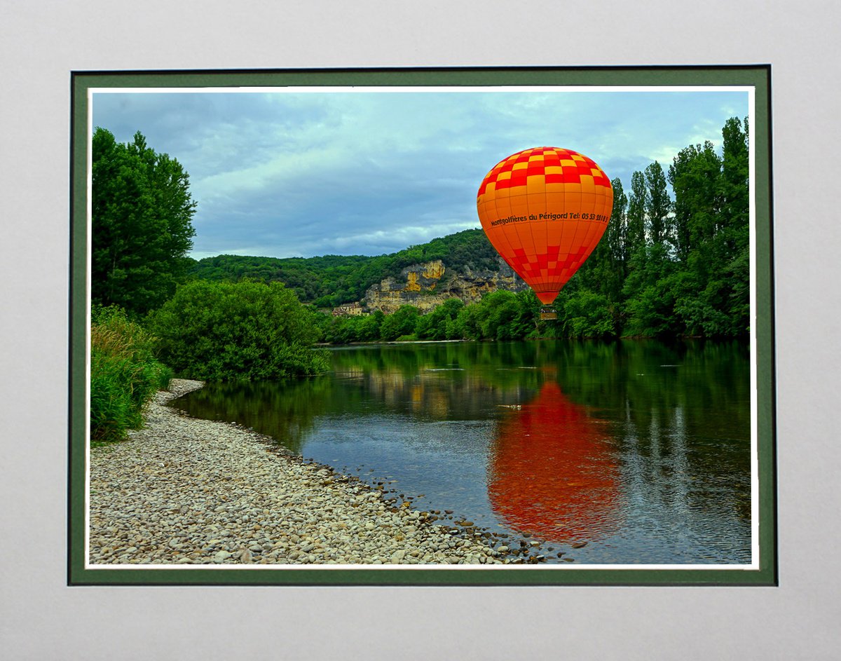 Balloon over Dordogne River France by Robin Clarke