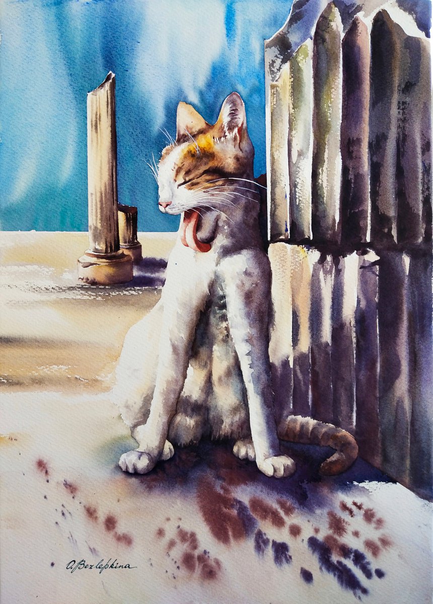 Ephesus cat #2 by Olga Bezlepkina