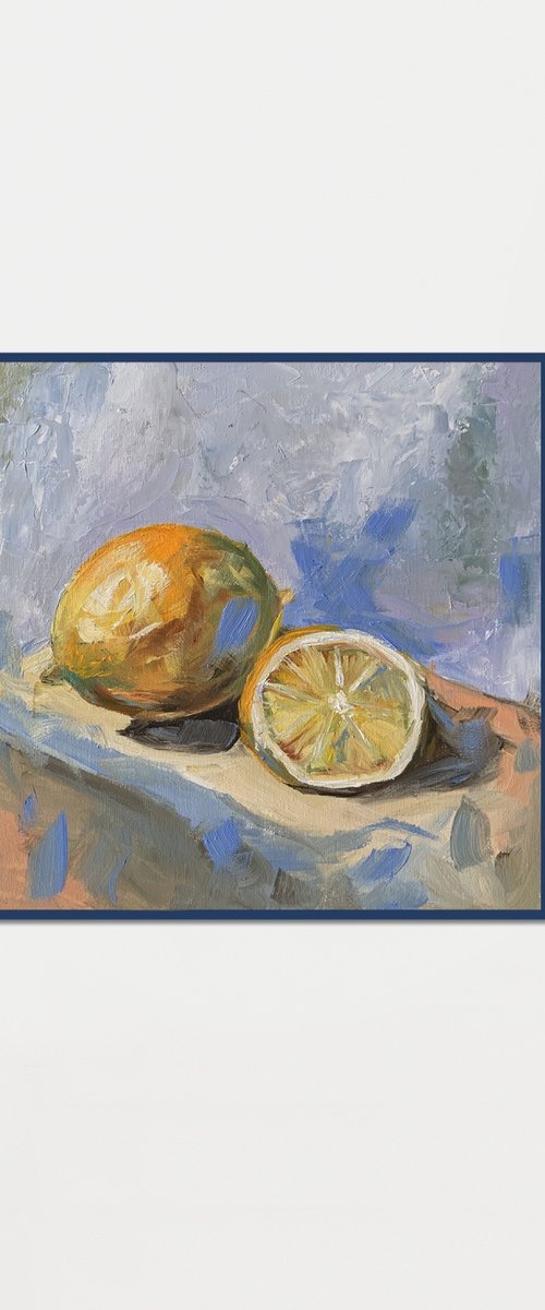 Lemons. #3. Still life, 25x25cm by Vita Schagen