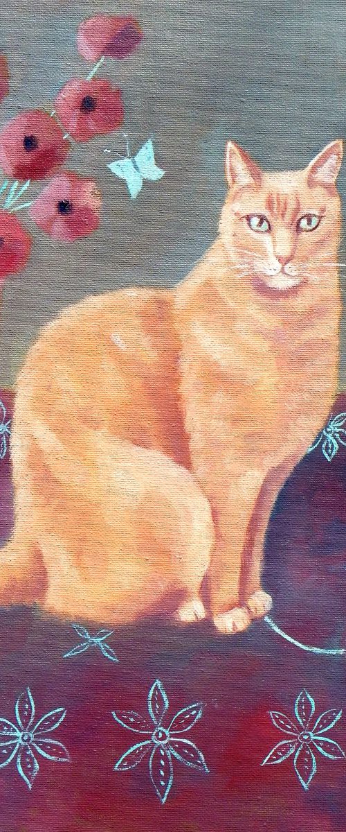 Ginger cat by Mary Stubberfield