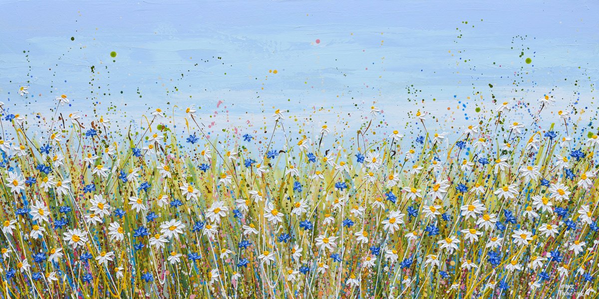 Daisies and Cornflowers II by Olga Tkachyk