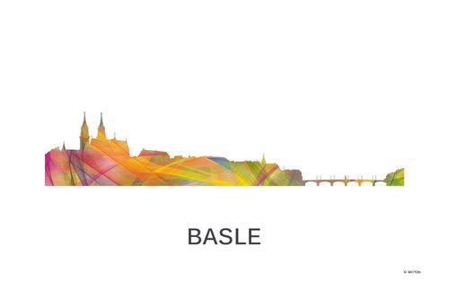 Basle, Switzerland Skyline WB1 by Marlene Watson