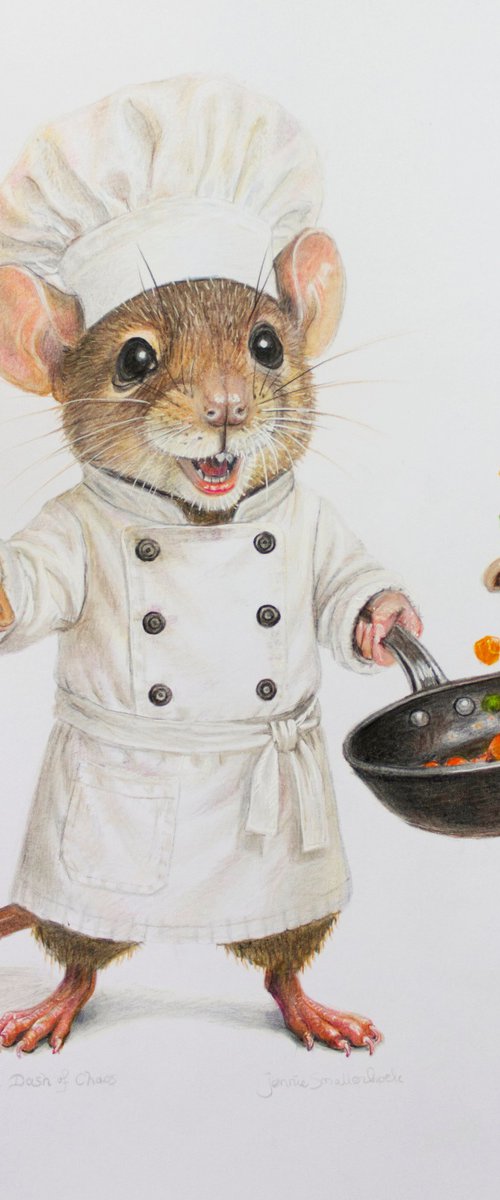 A Dash of Chaos - Colored Pencil Drawing by Jennie Smallenbroek