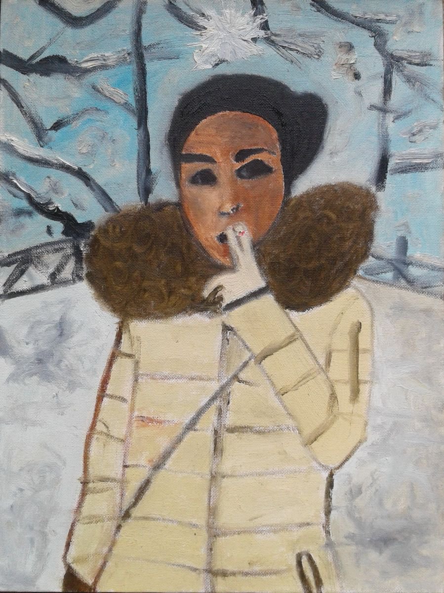 Smoking girl by Ann Zhuleva