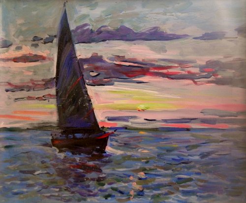 Evening yacht by Nastasia Chertkova