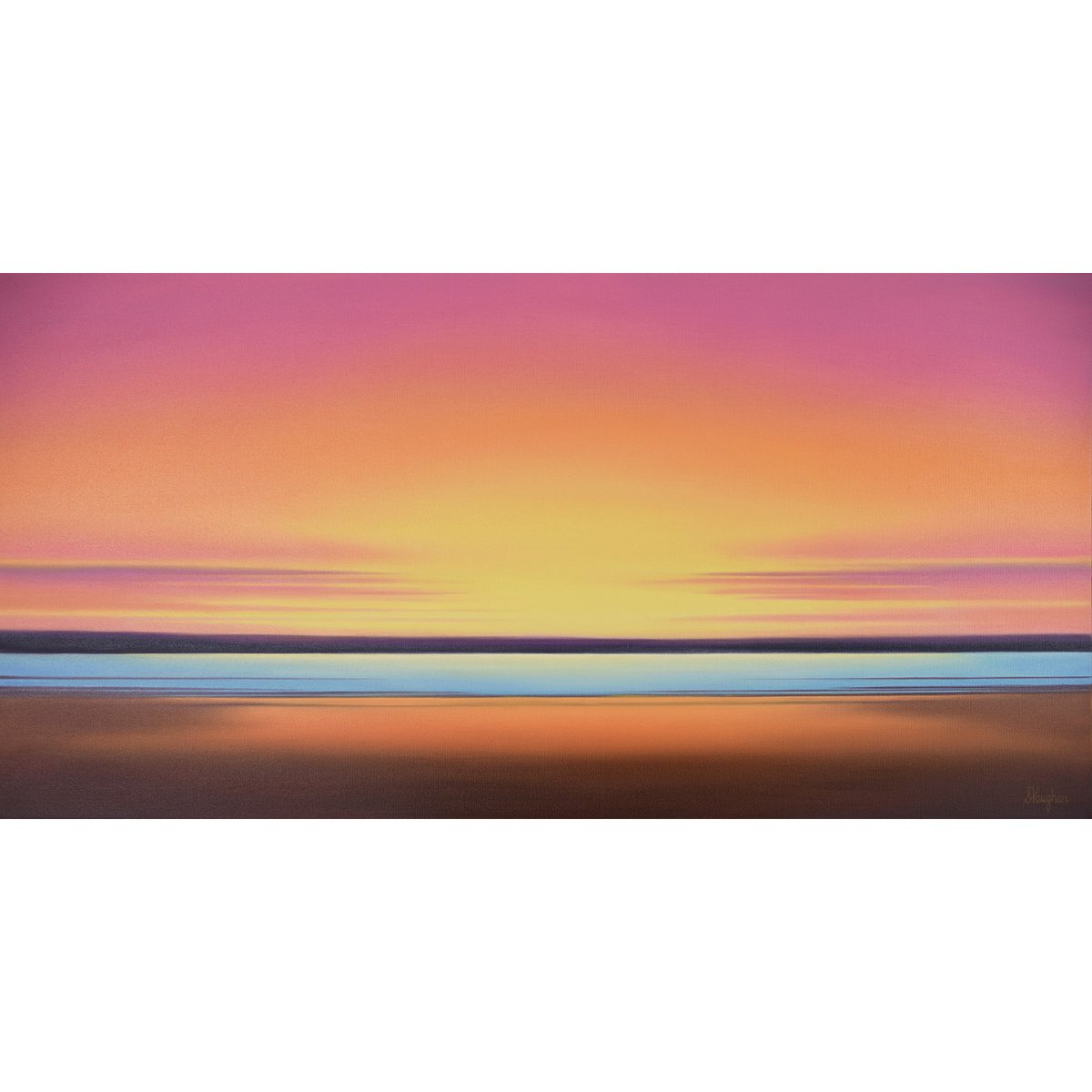 Coastal Glow By Suzanne Vaughan, 40 X 20, Artwork For Sale On Artfinder