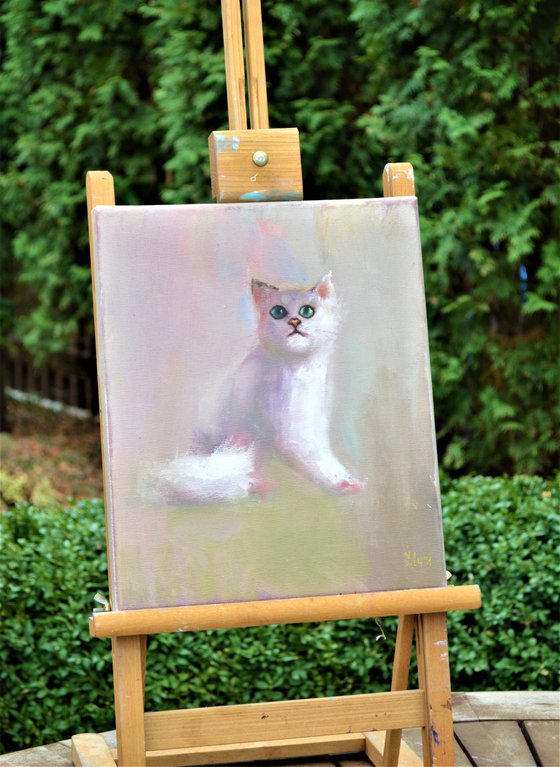 White fluffy