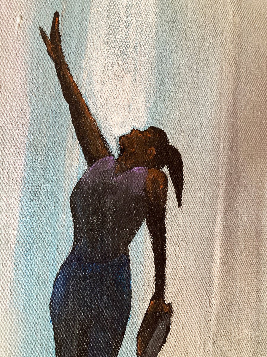 Abstract Acrylic Painting By William F. Adams, 9 X 18", Turned My Shame ...., Original Artwork