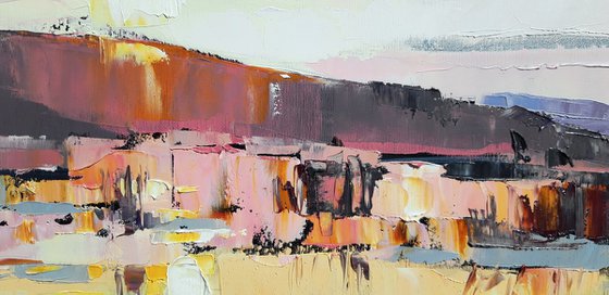 Sunset on the lake .