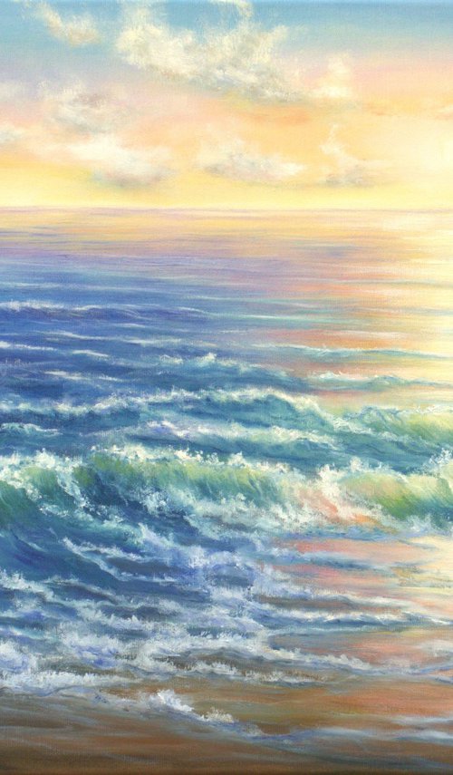 Ocean sunset by Ludmilla Ukrow