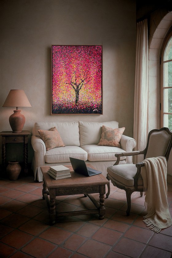 Pink Serenity - framed
