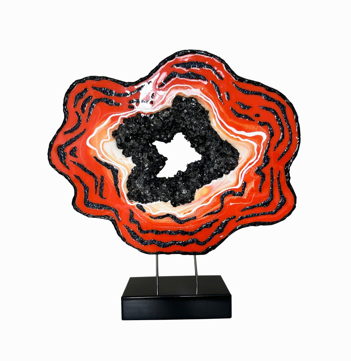 Abstract Animal Sculpture By Alexandra Dobreikin, 16 X 16, Tigress, Original Artwork