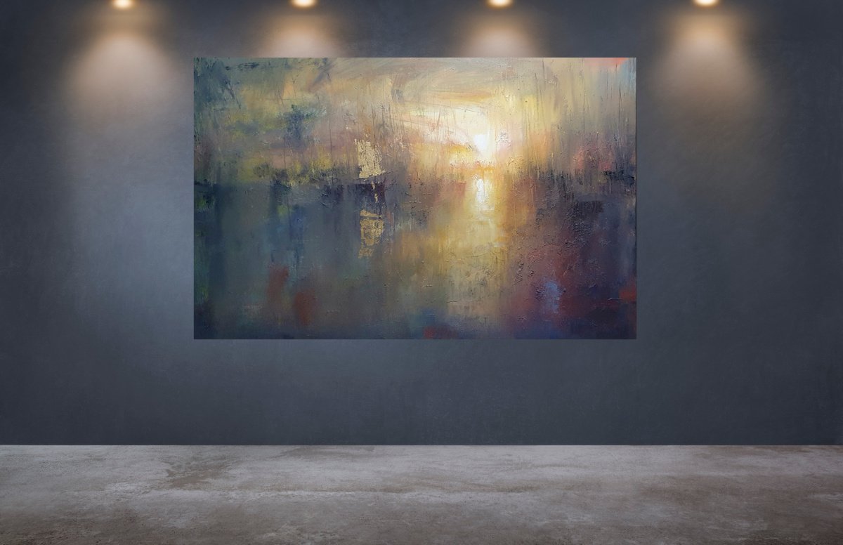 Harbor of destroyed dreams - A Matter of Destiny (W 155 x H 100 cm) SPECIAL PRICE!!! by Ivan Grozdanovski