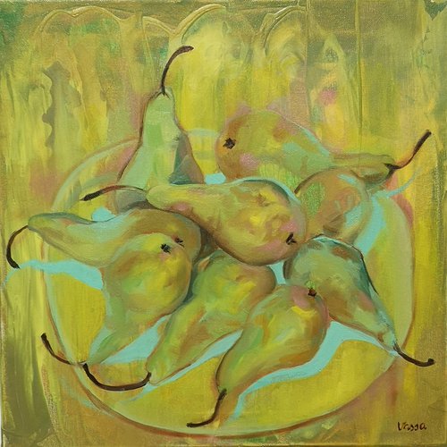 Still life with pears by Vassa Ponomarjova