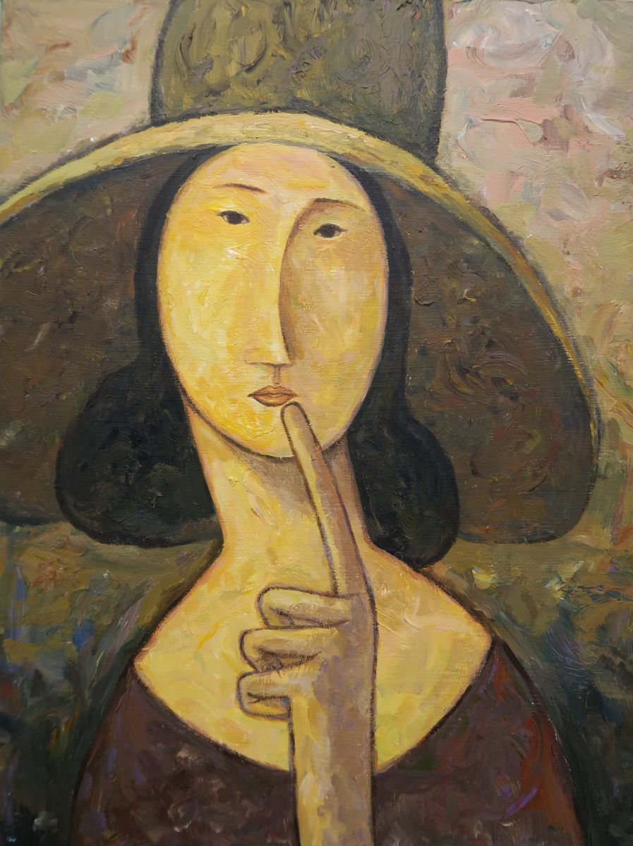 The Variation of Jeanne Hebuterne wearing a Big Hat_Ver.2 by Lee Da Hyo